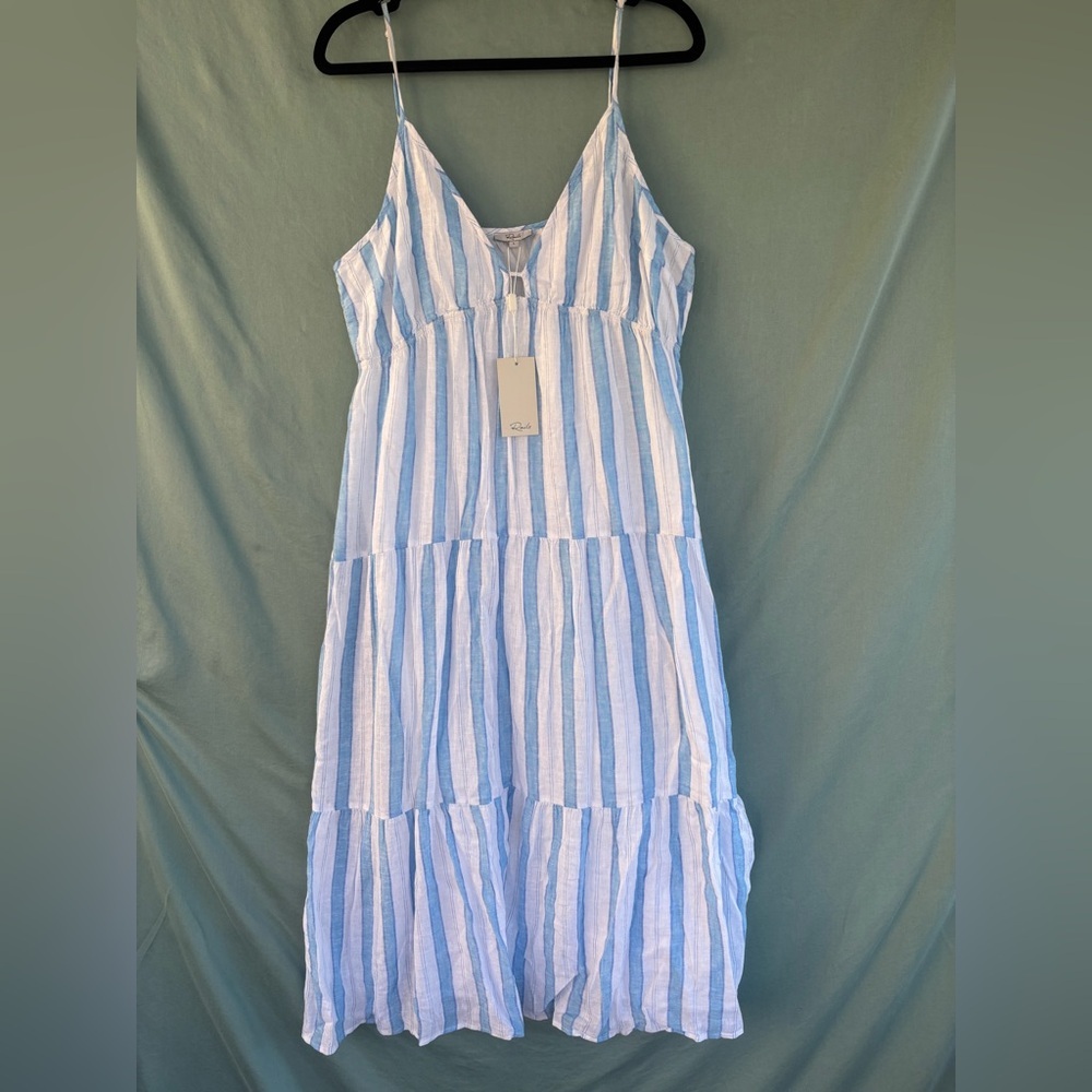 Rails Blue and White Striped Cotton Sundress